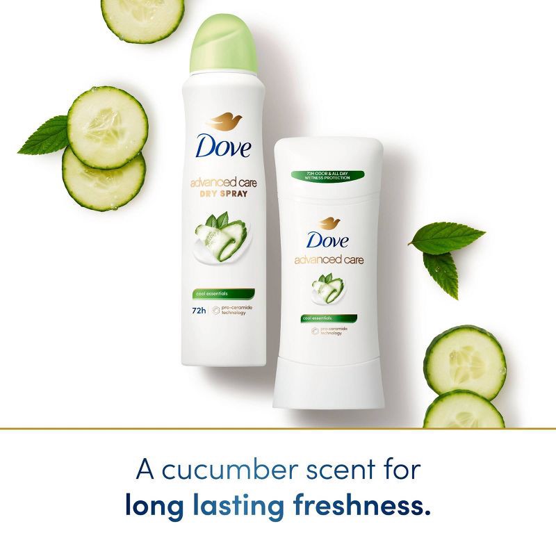 slide 6 of 12, Dove Beauty Advanced Care Cool Essentials 72-Hour Antiperspirant & Deodorant Stick - 2.6oz, 2.6 oz