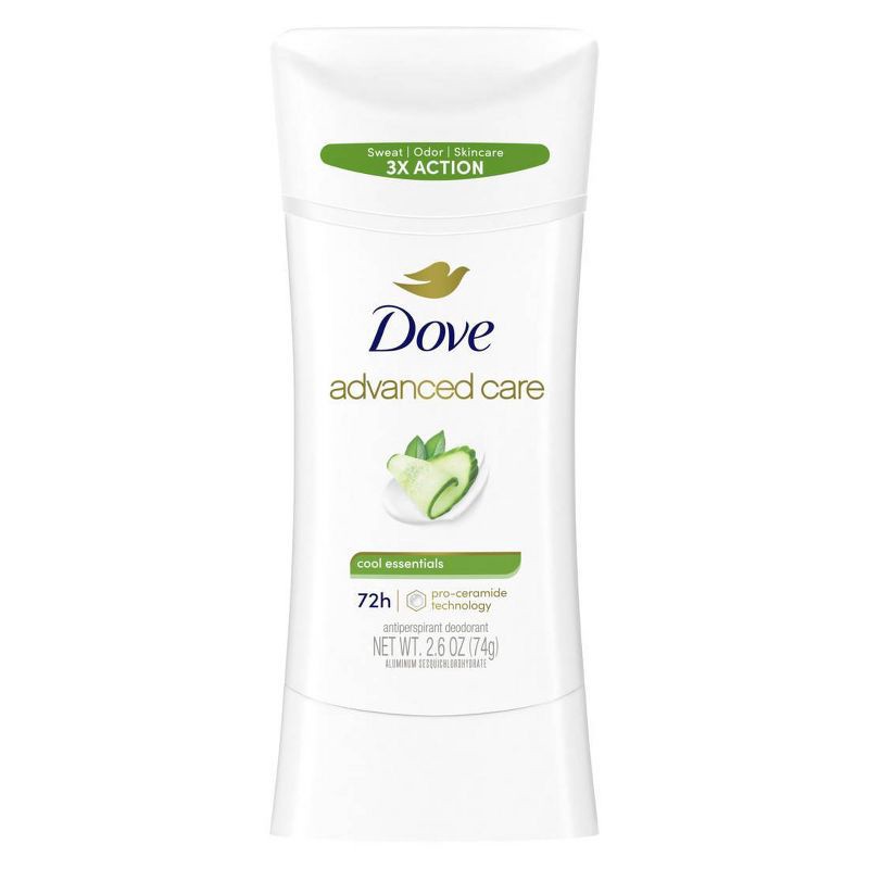 slide 1 of 10, Dove Beauty Advanced Care Cool Essentials 72-Hour Solid Antiperspirant & Deodorant Stick - 2.6oz, 2.6 oz