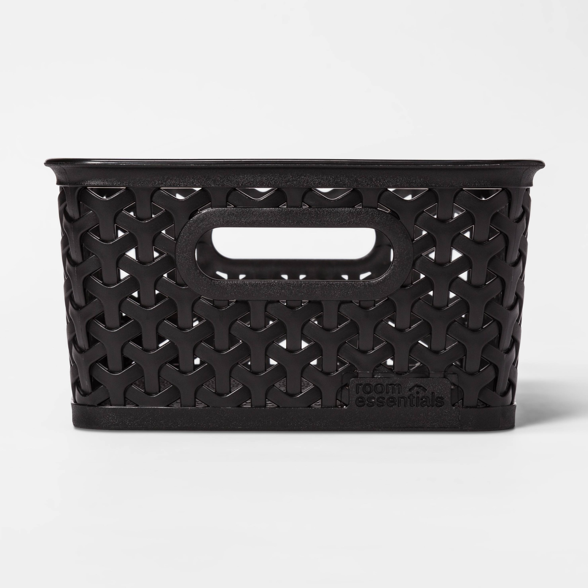 slide 1 of 3, Y-Weave Decorative Storage Basket Black - Room Essentials, 1 ct