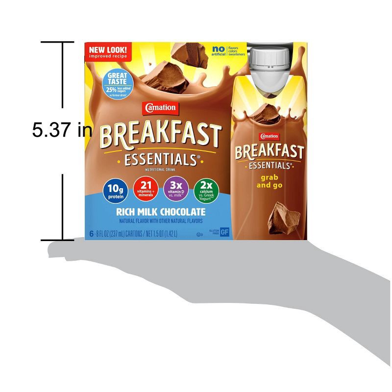 slide 6 of 6, Carnation Breakfast Essentials Ready to Drink Rich Milk Chocolate - 6ct/48 fl oz, 6 ct, 48 fl oz