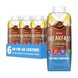 Carnation Breakfast Essentials Rich Milk Chocolate - 6ct / 1.5QT: Certified Gluten-Free, 10g Protein