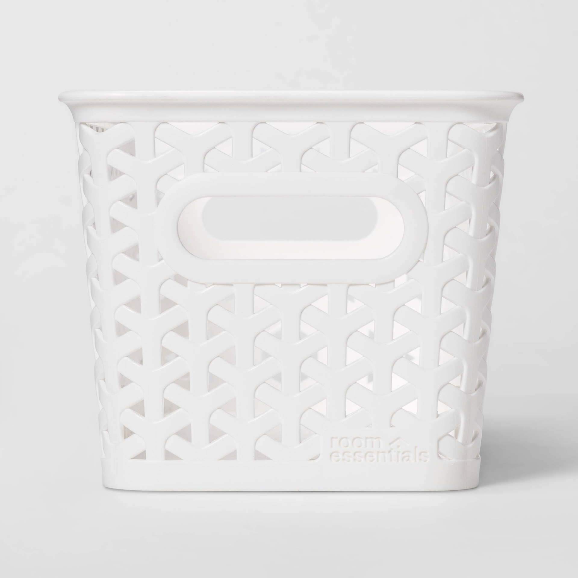 slide 1 of 4, Y-Weave Half Medium Decorative Storage Basket White - Room Essentials, 1 ct