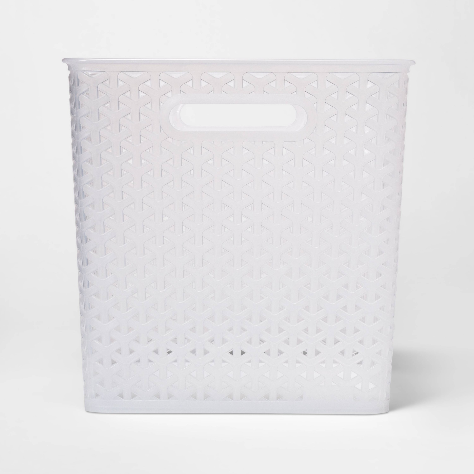 slide 1 of 1, Y-Weave 11" Cube Decorative Storage Basket Translucent - Room Essentials, 1 ct