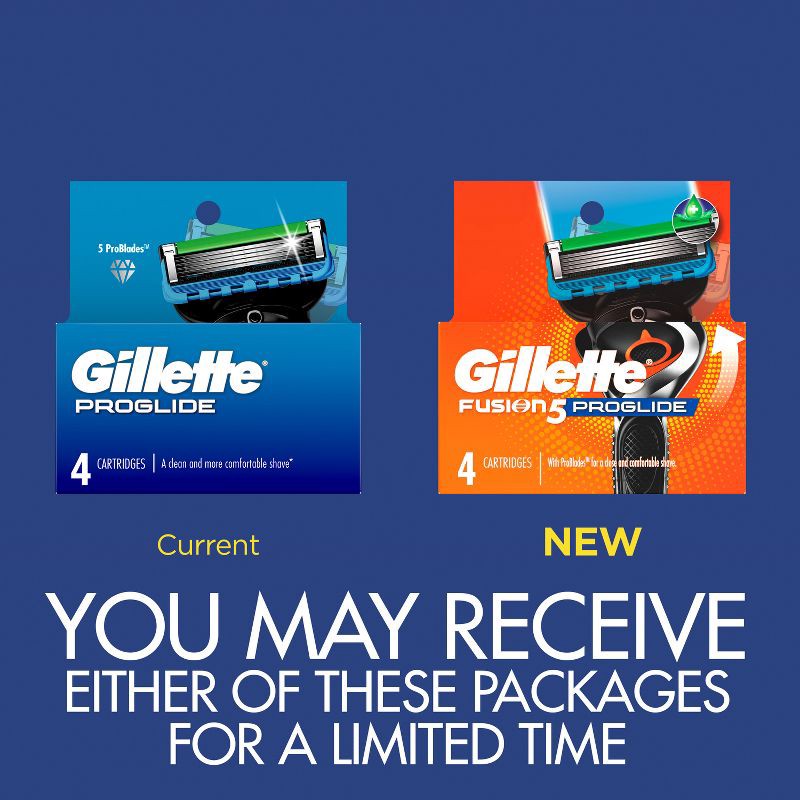 slide 3 of 9, Gillette ProGlide Men's Razor Blade Refills - 4ct, 4 ct