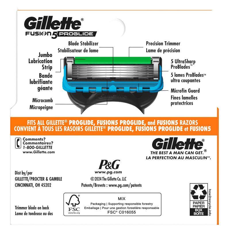 slide 10 of 10, Gillette ProGlide Men's Razor Blade Refills - 4ct, 4 ct