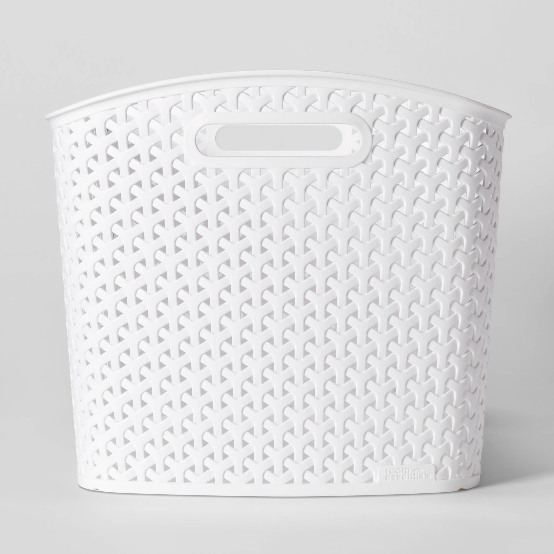 slide 1 of 3, Y-Weave XL Curved Decorative Storage Basket White - Room Essentials, 1 ct