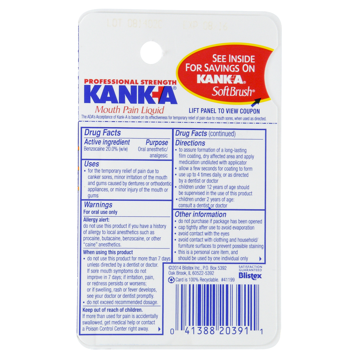 slide 2 of 2, KANK-A Maximum Strength Mouth Pain Liquid 0.33 fl oz, 0.33 fl oz