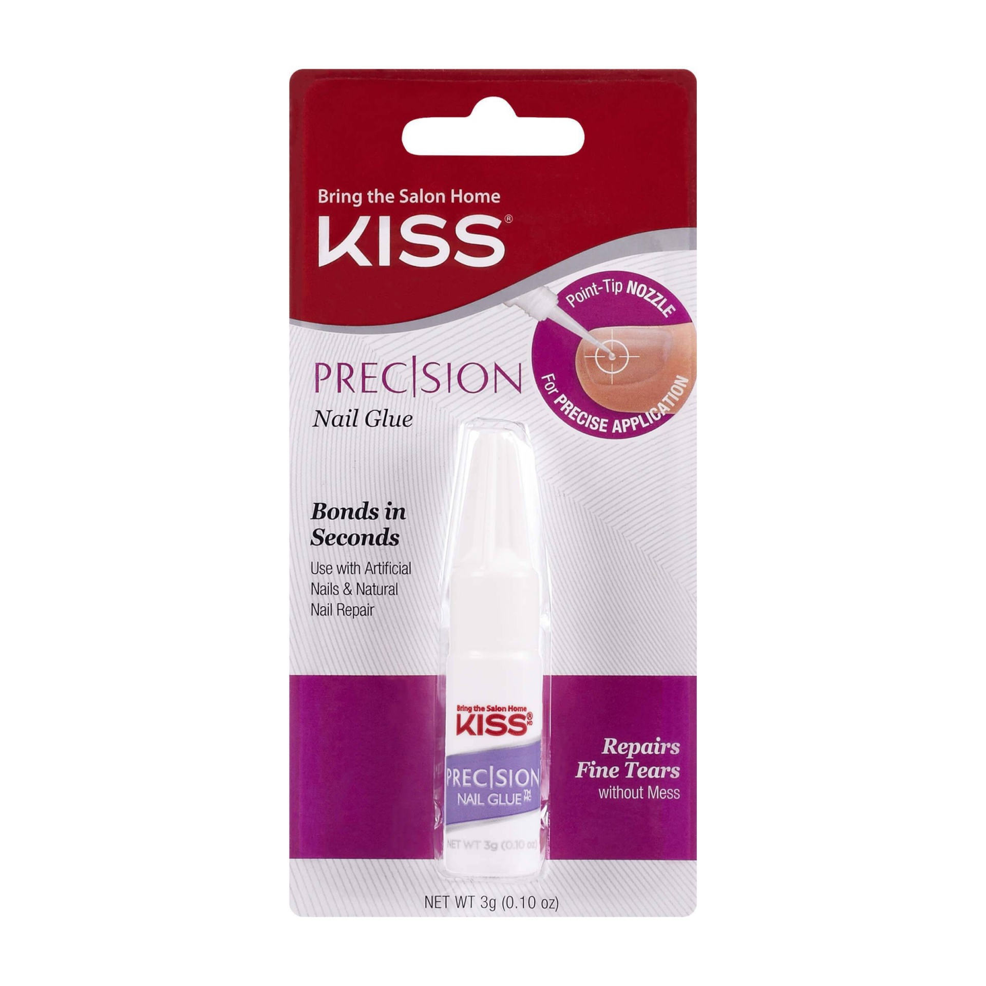 slide 1 of 7, Kiss Precision Nail Glue, 0.1 oz