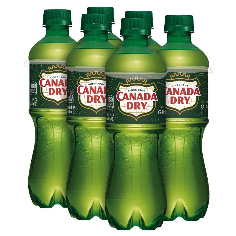 slide 10 of 13, Canada Dry Ginger Ale Soda Bottles - 6pk/16.9 fl oz, 6 ct; 16.9 fl oz