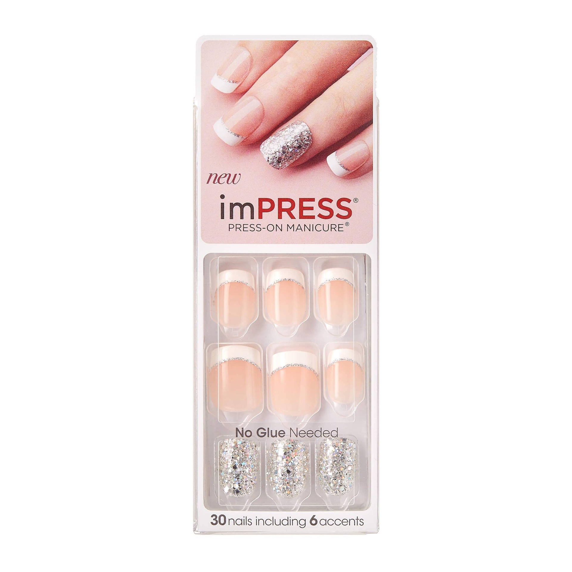 slide 1 of 1, Broadway's imPRESS Press-On Manicure Short Length Nails, 24 ct