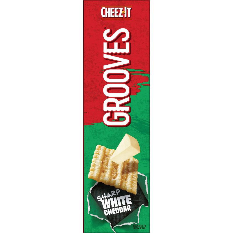 slide 8 of 8, Cheez-It Grooves Sharp White Cheddar Crackers - 9oz, 9 oz