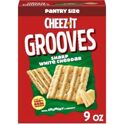 Cheez-It Grooves Sharp White Cheddar Crackers - 9oz