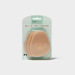 Fab Feet Women's by Foot Petals Ball of Foot Insoles Shoe Cushion Khaki - 3 pairs: Urethane Shoe Accessories, 6" Length