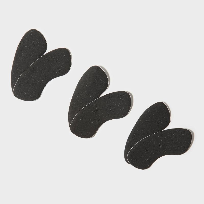 slide 2 of 5, Fab Feet Women's by Foot Petals Back of Heel Insoles Shoe Cushion Black - 3 pairs: Urethane Shoe Accessories, Cushions Foot, 1 ct