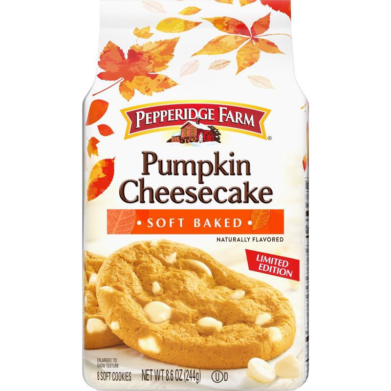 slide 1 of 7, Pepperidge Farm Pumpkin Cheesecake Soft Baked Cookies - 8.6oz, 8.6 oz