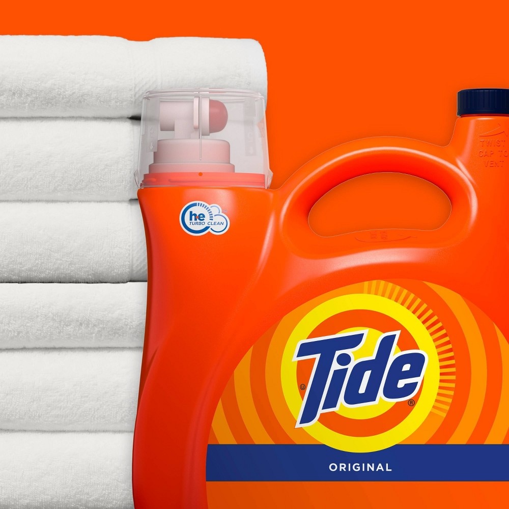 slide 5 of 8, Tide High Efficiency Liquid Laundry Detergent - Original - 138 fl oz, 1 ct