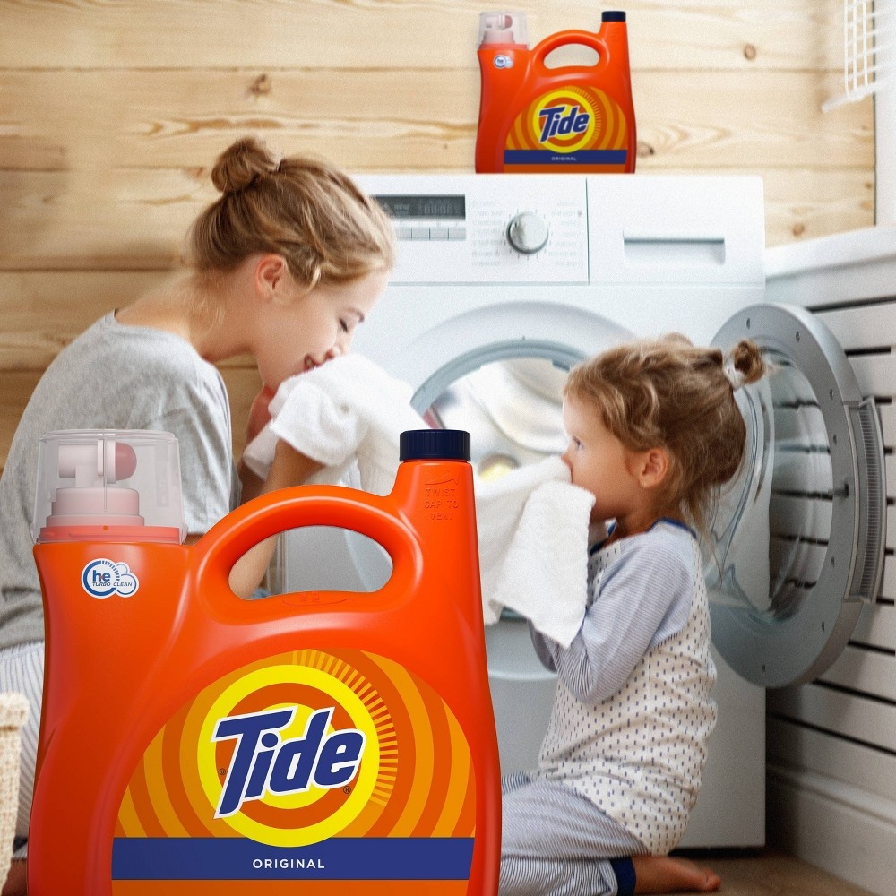 slide 8 of 8, Tide High Efficiency Liquid Laundry Detergent - Original - 138 fl oz, 1 ct