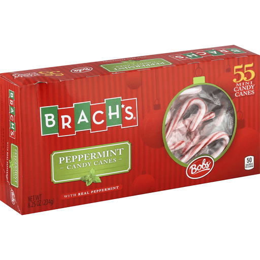 slide 2 of 2, Brach's Red & White Pepperment Mini Canes, 55 ct