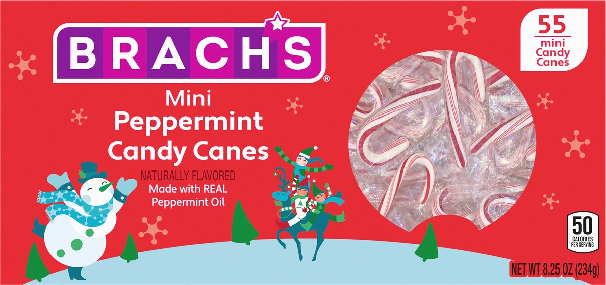 slide 6 of 9, Brach's Peppermint Candy Canes Mini 55 ea, 55 ct