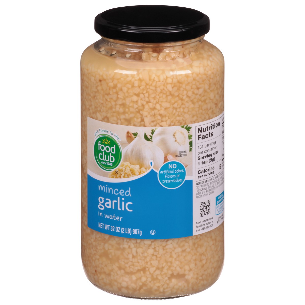 slide 8 of 9, Food Club Fclub Minced Garlic 32Oz, 32 oz