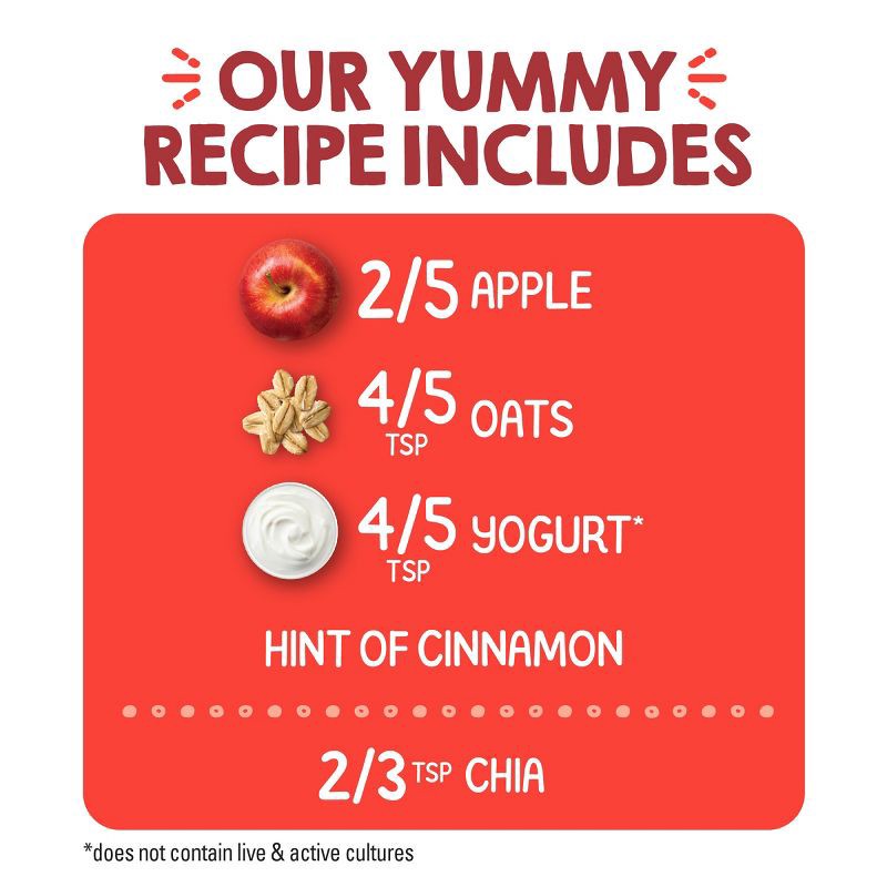 slide 3 of 6, Happy Baby HappyTot Super Morning Organic Apples Cinnamon Yogurt & Oats with Superchia Baby Food Pouch - 4oz, 4 oz