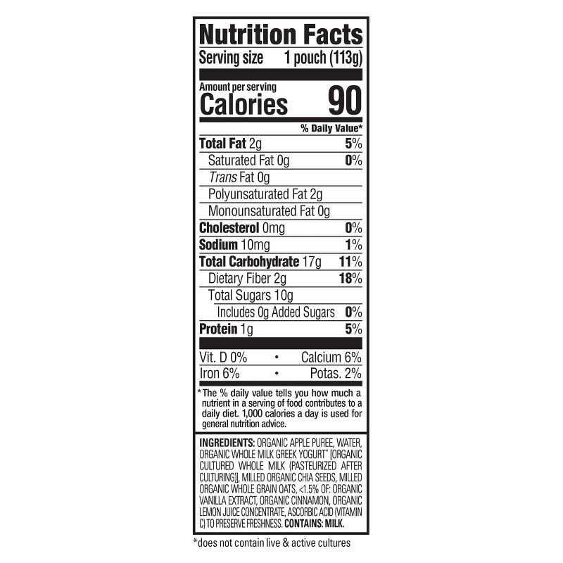 slide 6 of 6, Happy Baby HappyTot Super Morning Organic Apples Cinnamon Yogurt & Oats with Superchia Baby Food Pouch - 4oz, 4 oz