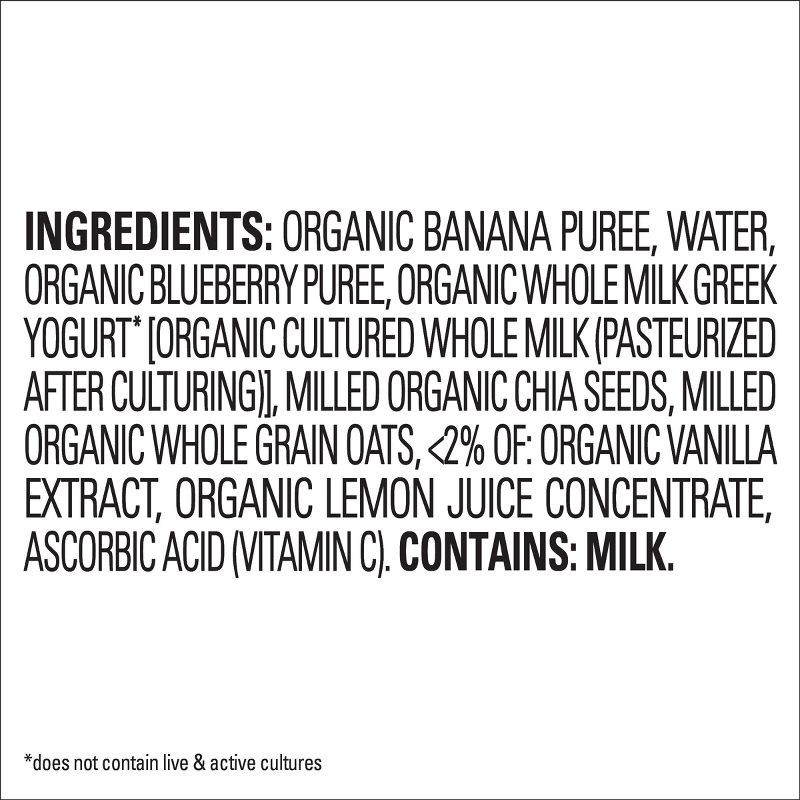 slide 3 of 6, Happy Baby HappyTot Super Morning Organic Bananas Blueberries Yogurt & Oats with Super Chia Baby Food Pouch - 4oz, 4 oz