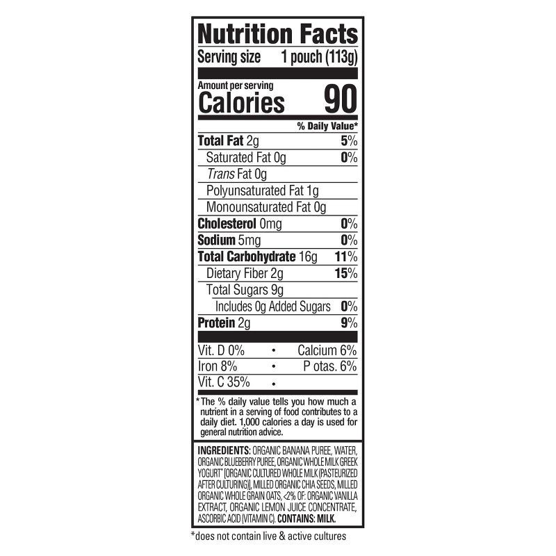 slide 6 of 6, Happy Baby HappyTot Super Morning Organic Bananas Blueberries Yogurt & Oats with Super Chia Baby Food Pouch - 4oz, 4 oz