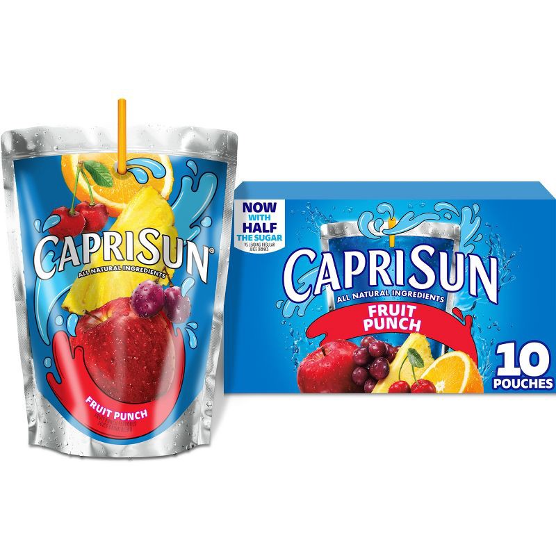 slide 1 of 15, Capri Sun Fruit Punch - 10pk/60 fl oz, 10 ct, 60 fl oz