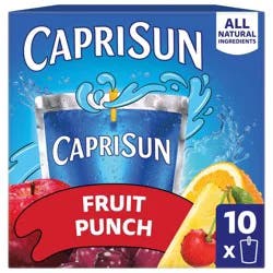 Capri Sun Fruit Punch Juice Boxes - 10pk/6 fl oz Pouches