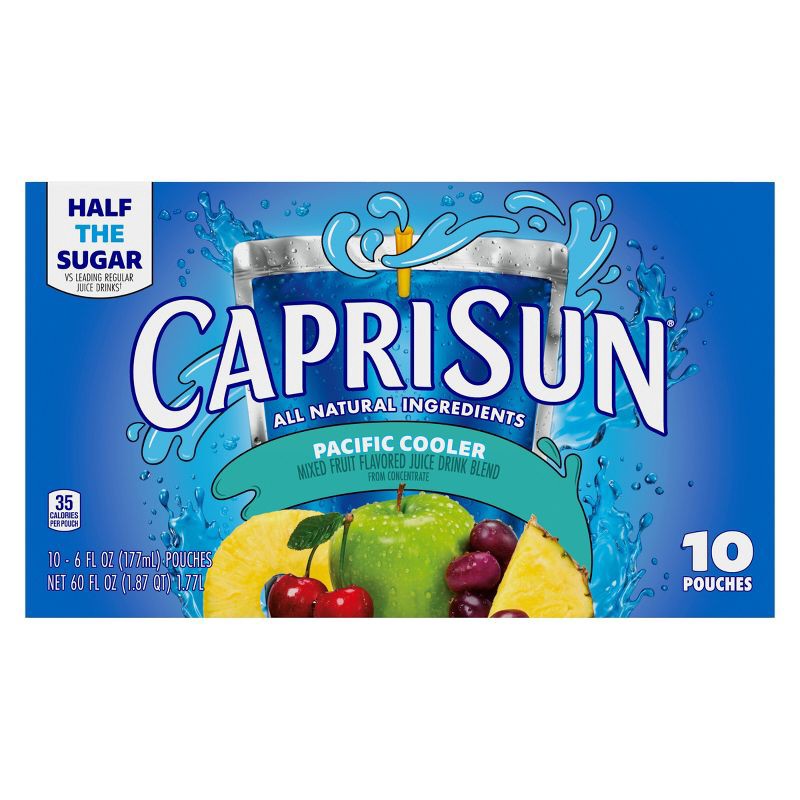 slide 8 of 14, Capri Sun Pacific Cooler Juice Pack - 10pk/6 fl oz Pouches, 10 ct; 6 fl oz