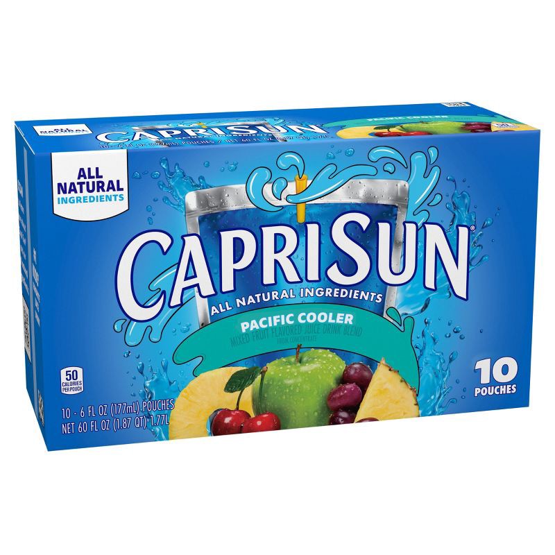 slide 9 of 10, Capri Sun Pacific Cooler Mixed Fruit Juice Boxes - 10pk/6 fl oz Pouches, 10 ct; 6 fl oz