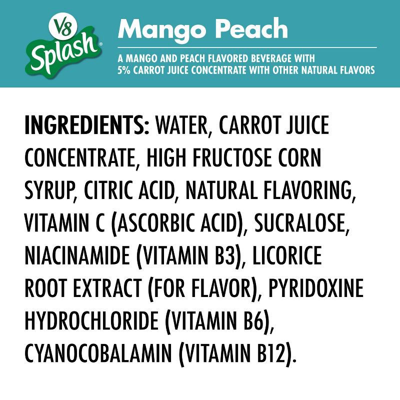 slide 6 of 8, V8 Juice V8 Splash Mango Peach Juice - 64 fl oz Bottle, 64 fl oz