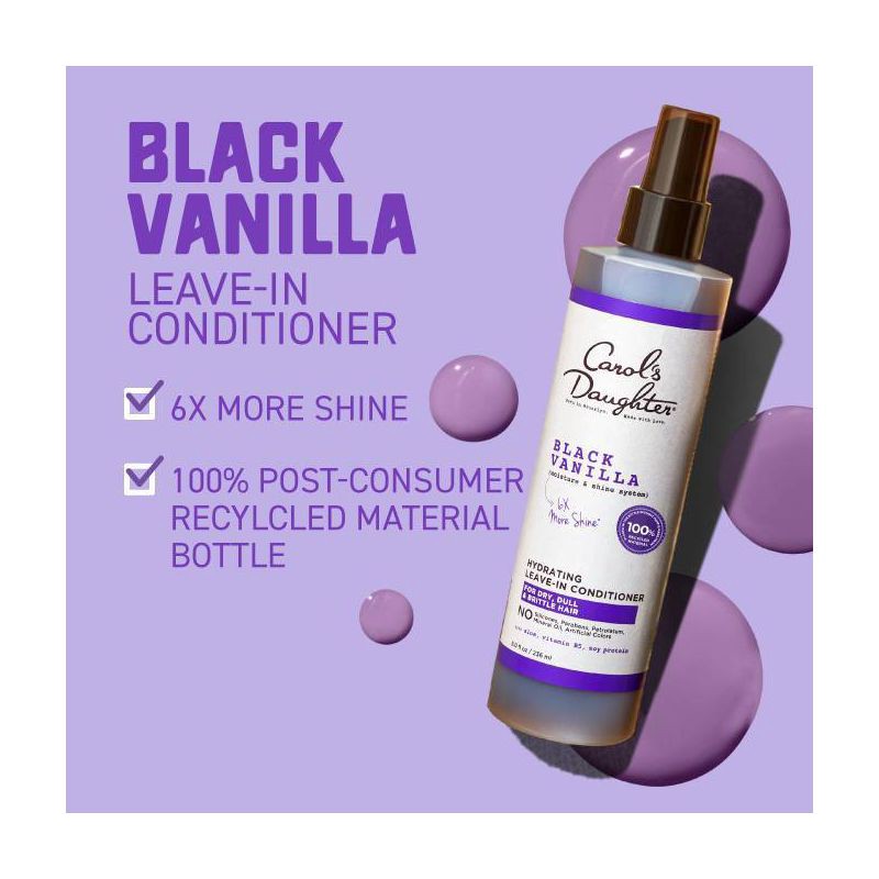 slide 6 of 6, Carol's Daughter Black Vanilla Moisture & Shine Leave In Conditioner for Dry Hair - 8 floz, 8 fl oz