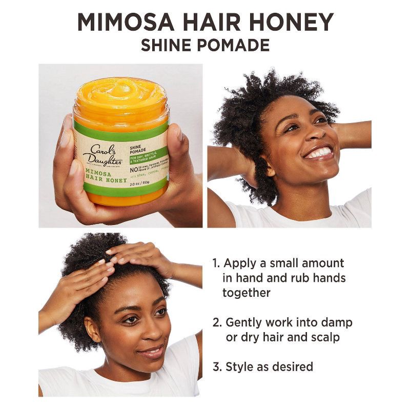 slide 3 of 6, Carol's Daughter Mimosa Hair Honey Shine Pomade with Shea and Coco Butter for Dry Hair - 8oz, 8 oz