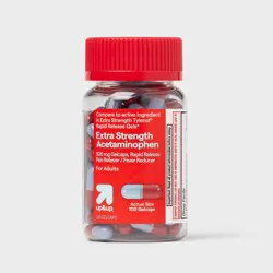 Acetaminophen Extra Strength Pain Reliever + Fever Reducer Quick Release Gelcaps: Oral General Health, 100ct - up&up™