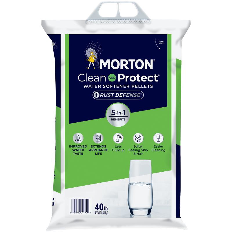 slide 1 of 8, Clean and Protect Plus Rust Defense Water Softener Pellets - 40lbs - Morton, 40 lb