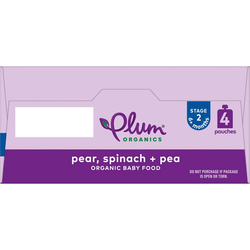 slide 8 of 12, Plum Organics Baby Food Stage 2 - Pear Spinach Pea - 4oz, 4 oz