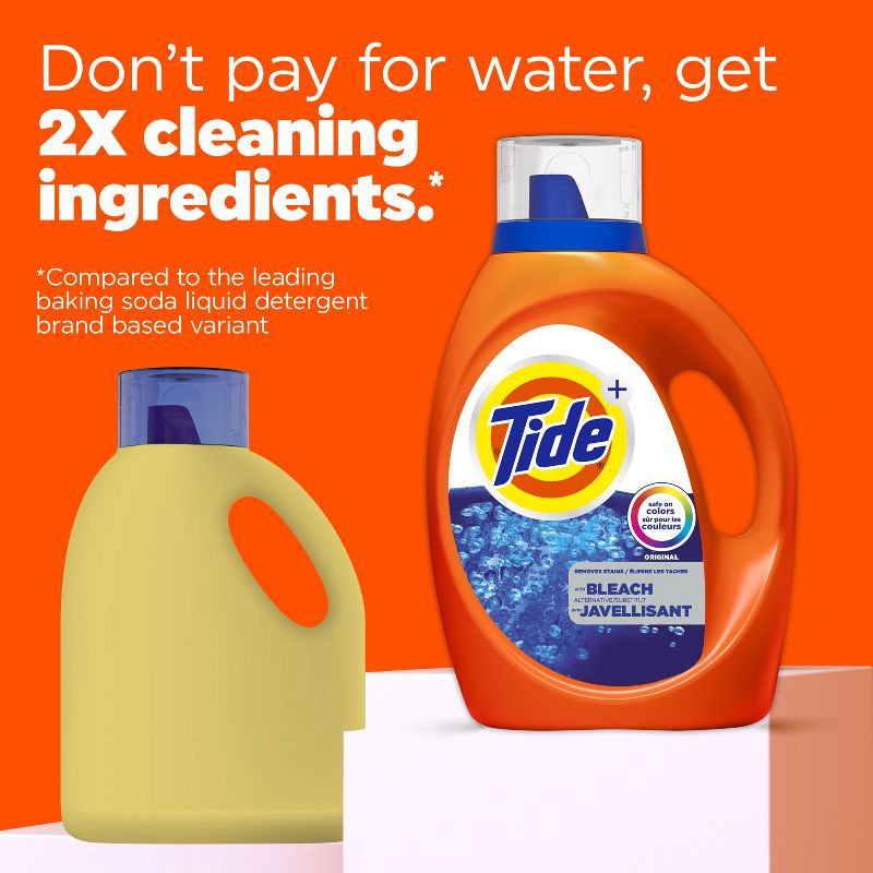 slide 2 of 8, Tide with Bleach Alternative Original Scent HE Compatible Liquid Laundry Detergent - 84 fl oz, 84 fl oz