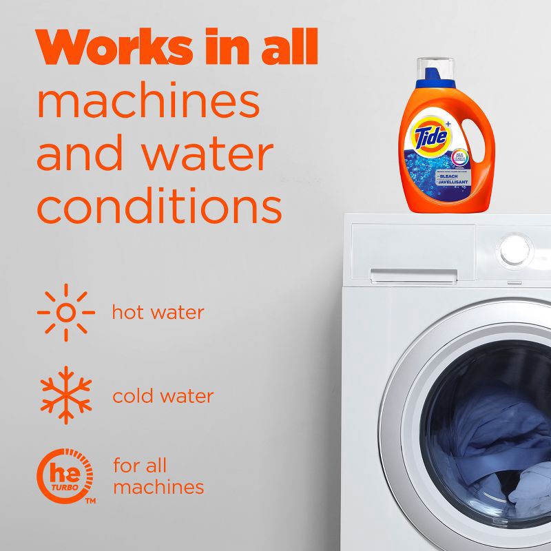slide 3 of 8, Tide with Bleach Alternative Original Scent HE Compatible Liquid Laundry Detergent - 84 fl oz, 84 fl oz