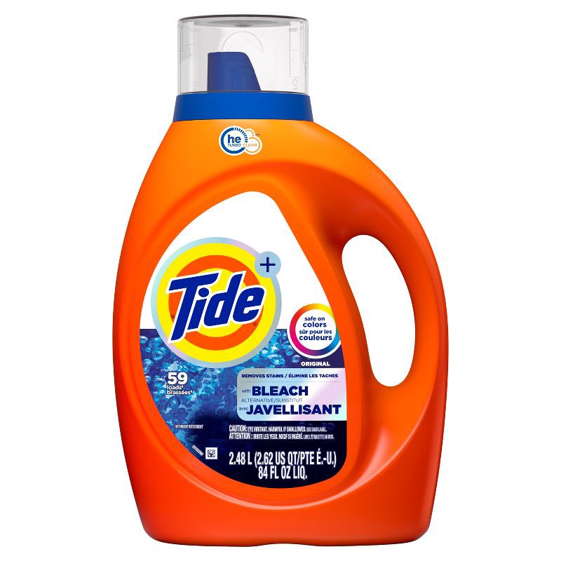 slide 7 of 8, Tide with Bleach Alternative Original Scent HE Compatible Liquid Laundry Detergent - 84 fl oz, 84 fl oz
