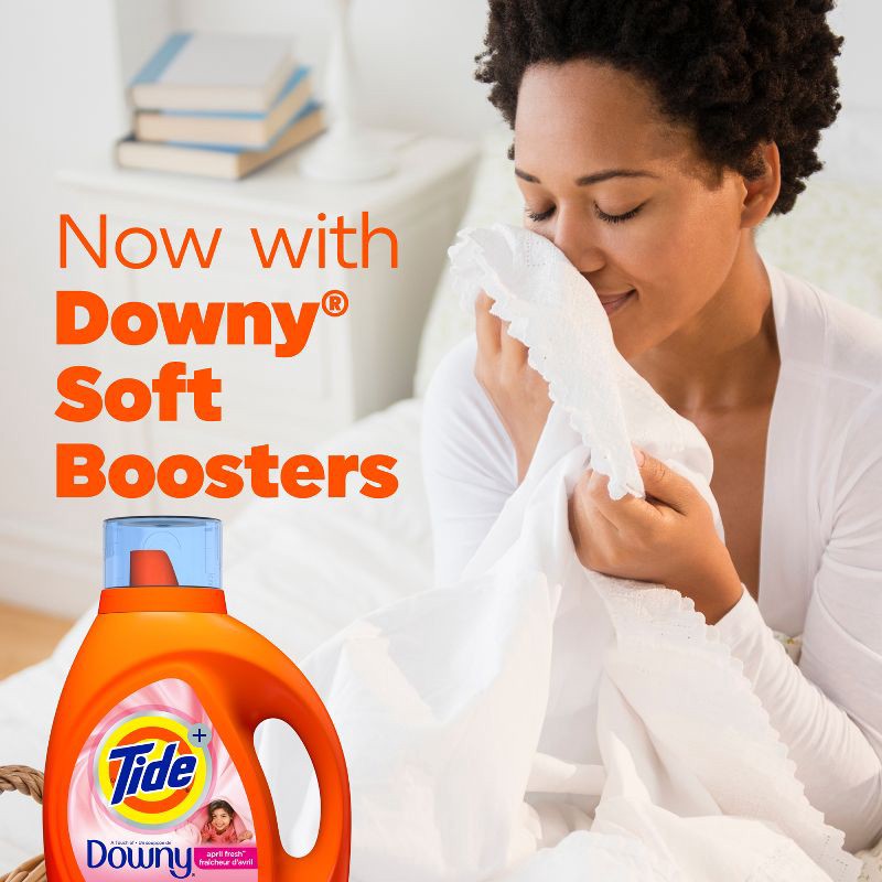 slide 3 of 11, Tide Plus Downy April Fresh HE Compatible Liquid Laundry Detergent Soap - 84 fl oz, 84 fl oz