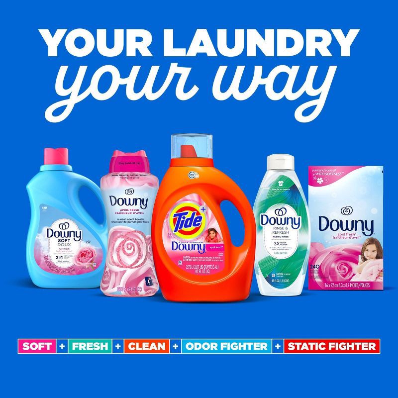 slide 3 of 11, Tide Plus Downy April Fresh HE Compatible Liquid Laundry Detergent Soap - 84 fl oz, 84 fl oz