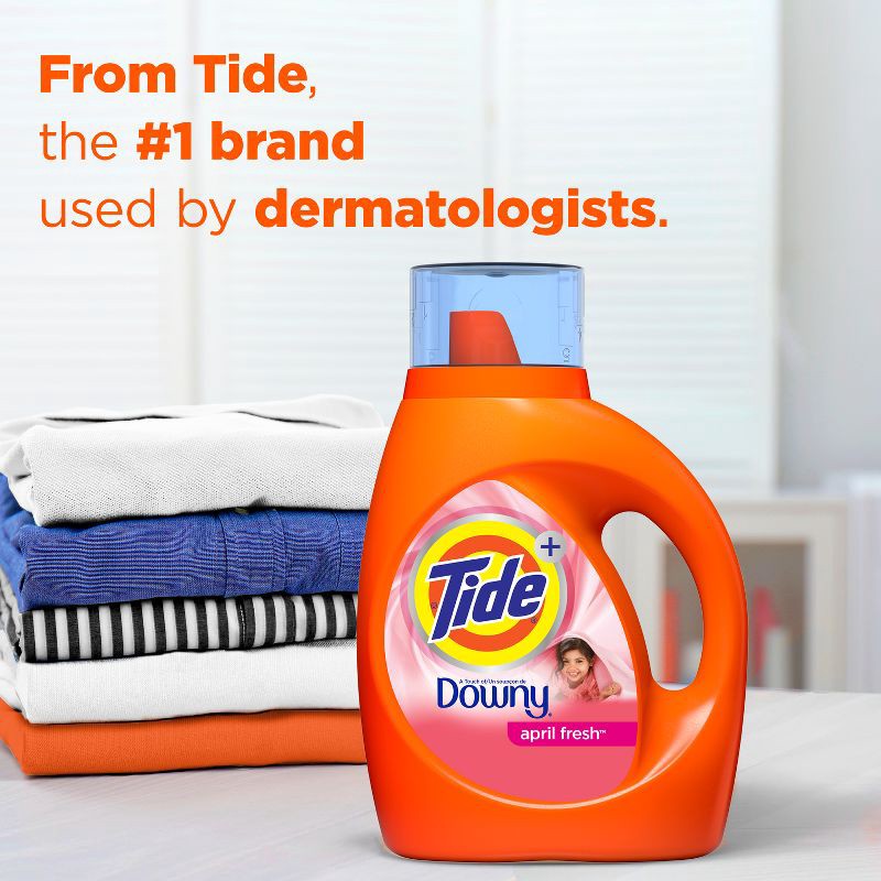 slide 5 of 11, Tide Plus Downy April Fresh HE Compatible Liquid Laundry Detergent Soap - 84 fl oz, 84 fl oz