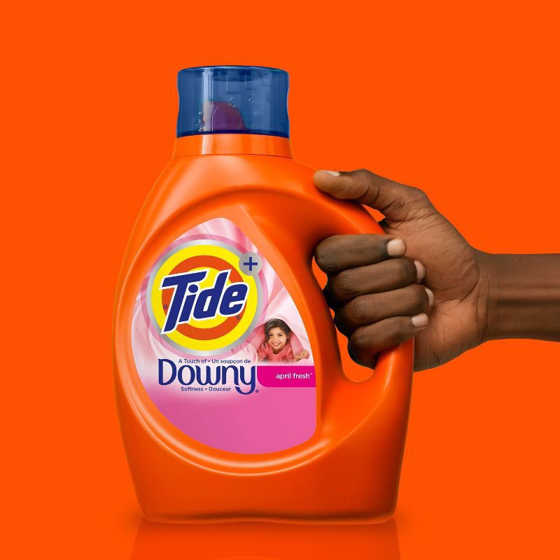 slide 6 of 11, Tide Plus Downy April Fresh HE Compatible Liquid Laundry Detergent Soap - 84 fl oz, 84 fl oz