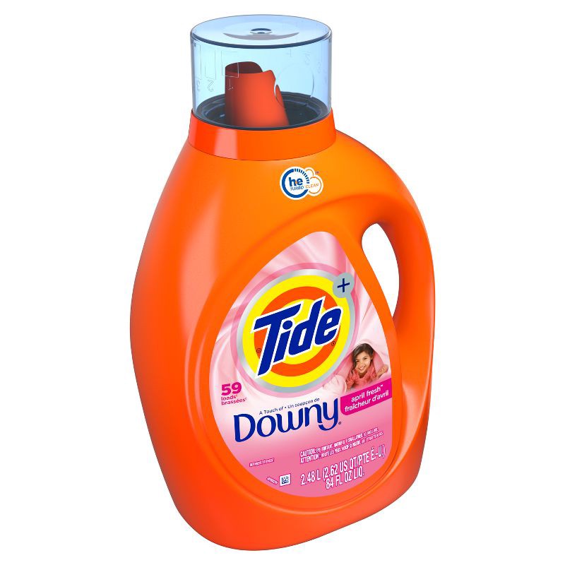slide 8 of 11, Tide Plus Downy April Fresh HE Compatible Liquid Laundry Detergent Soap - 84 fl oz, 84 fl oz