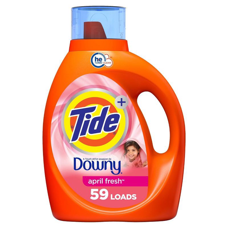 slide 1 of 11, Tide Plus Downy April Fresh HE Compatible Liquid Laundry Detergent Soap - 84 fl oz, 84 fl oz