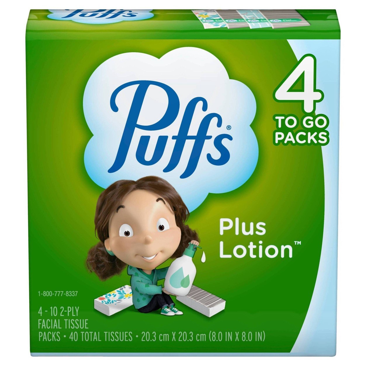 slide 2 of 5, Puffs Facial Tissue 4 ea, 4 ct