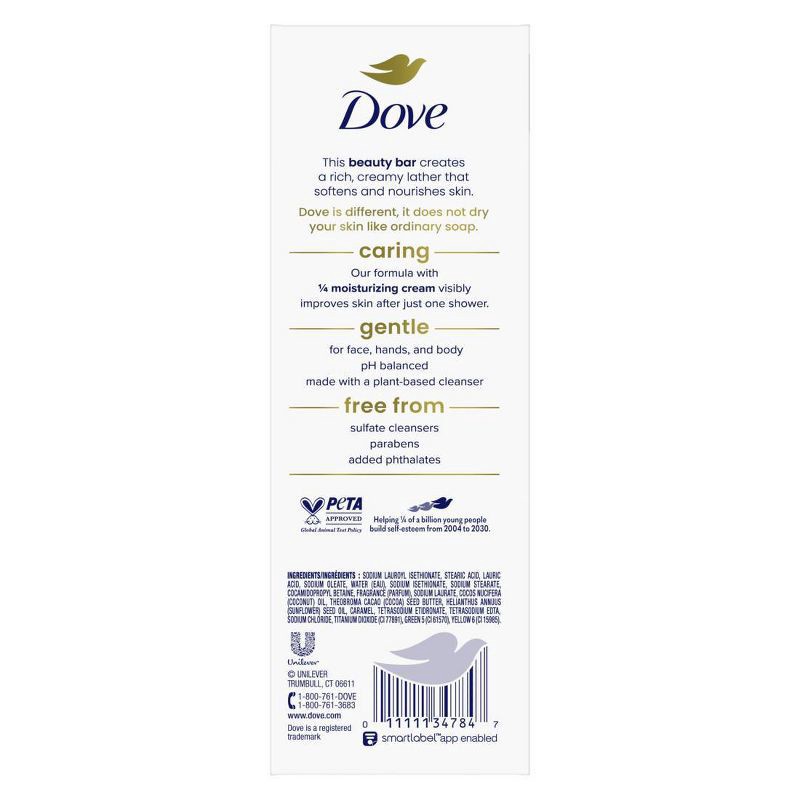 slide 3 of 7, Dove Beauty Restoring Coconut & Cocoa Butter Beauty Bar Soap – 8pk/3.75oz, 8 ct, 3.75 oz