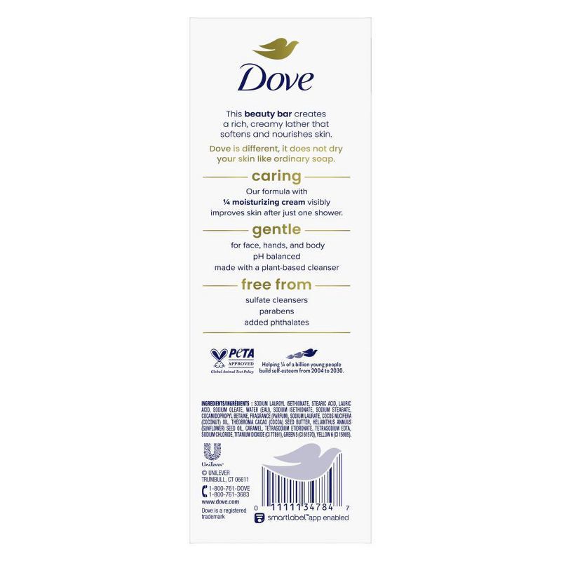 slide 4 of 8, Dove Beauty Restoring Coconut & Cocoa Butter Beauty Bar Soap – 8pk/3.75oz, 30 oz